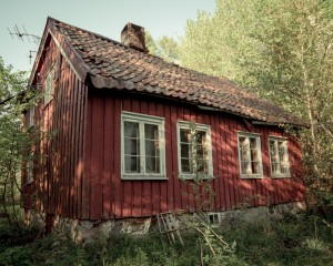 Baksiden av bolighuset.